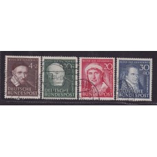 ALEMANIA OCCIDENTAL 1951 Yv 29/32 SERIE COMPLETA DE ESTAMPILLAS USADAS 180 EUROS